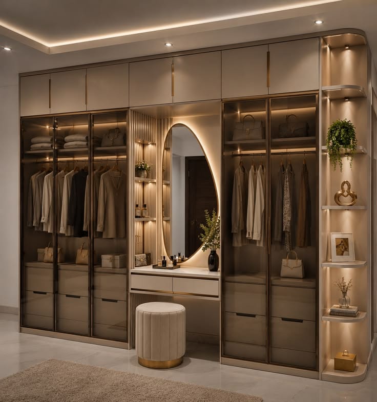 Custom wardrobe and vanity